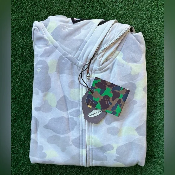 Bape Double Hoodie Space Camo Shark Full Zip